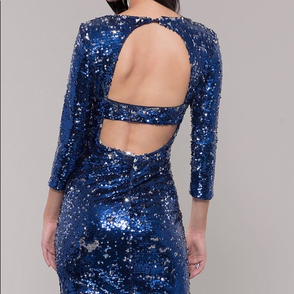 Sequin Hearts Holiday Party Dress - Picture 3 of 6